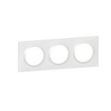 600803 Dooxie square plate 3 positions white finish