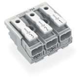 Lighting connector push-button, external without ground contact white