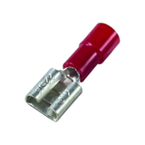 Flat pin sleeve red insulated 0.25-1.5/6.3x0.8 PC