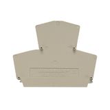 End plate WAP WDK2.5L, suitable for WDK2.5, dark beige, Weidmuller