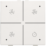 Ventilation control with LED for Niko Home Control, white