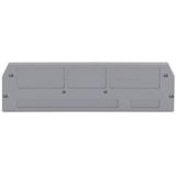 End and intermediate plate 2.5 mm thick gray