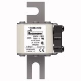 Fuse-link, high speed, 250 A, AC 690 V, DIN 1, 53 x 69 x 108 mm, aR, DIN, IEC, single indicator