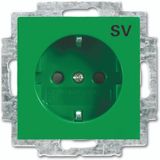 20 EUCB-13-914-10 CoverPlates (partly incl. Insert) Busch-balance® SI Green, RAL 6032