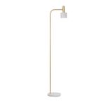 Gold Metal White Metal Shade White Base LED E27 1x12 Watt 230 Volt IP20 Bulb Excluded Cable Length: 170 cm D: 12.5 H: 165 cm