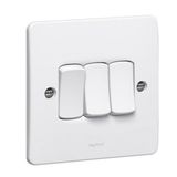 Synergy™ - Single pole switch - 3 gang - 2 way - 10 AX 250 V~ - White