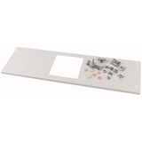 Front cover, +mounting kit, for NZM3, horizontal, 4p, HxW=250x600mm, grey