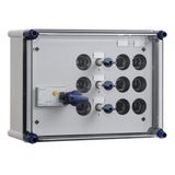 Light+power distribution enclosure RCCB 40A 300mA+busbar