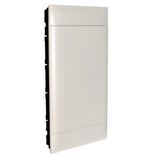 3X12 module recessed box - White door - Earth terminal block - Dry wall