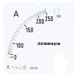 Scale Plate, 72x72mm, 250/500/5A AC