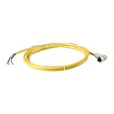 Connection cable, 5p/5Ltg, DC current, coupling m12 angled, open end, 2m