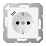 SCHUKO socket with USB charger A1520-18CWWM