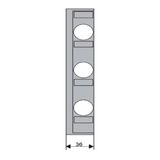 Cover for D02-fusebase E18, 36mm with distancepart