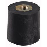 Isolator M10 x 40, black, H=40mm