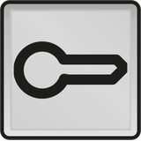 Key symbol for splashproof control switches and splashproof illuminabl