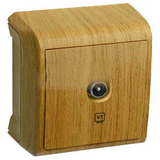 Vera Oak TV Socket Transitive (8-12-dB)