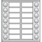 Extension module with 20 mm in two rows for surface-mounting external