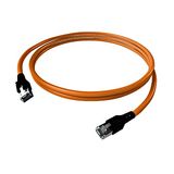 SolidCon Patch Cord, Cat.6a, AWG23, Shielded, orange, 1m