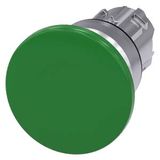 3SU1050-1BD40-0AA0-Z Y10 Mushroom pushbutton, 22 mm, round, metal, shiny, green, 40 mm, momentary contact type, with laser labeling, upper case and lower case, always upper