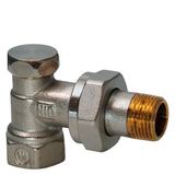 AEN15 - Angle lockshield valve, PN10, DN15, kvs 0..2.5