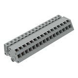 1-conductor female connector, angled CAGE CLAMP® 2.5 mm² gray