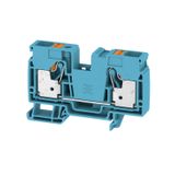 Feed-through terminal block, PUSH IN, 16 mm², 1000 V, 76 A, Number of 