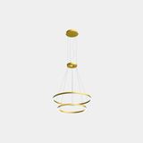 Pendant Circular Inward Double Rings (ø1200 ø900) LED 109.1W 3545lm 2700K Gold