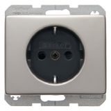 SCHUKO socket outlet with enhanced contact protection, Arsys, stainles