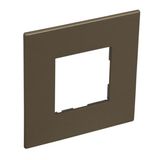 French and German standard plate square version 2 modules - dark bronze