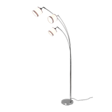 Davos floor lamp 3-pc E14 chrome/white