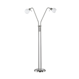 Freddy LED E14 floor lamp 2-pc brushed steel