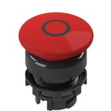 Red mushroom push button with brand E2 1PU2F341L1