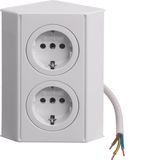 TWIN-Box w. SCHUKO socket outlets, w. screw terminals, Twin-Box, polar