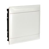 LEGRAND 2X18M FLUSH CABINET WHITE DOOR E + N  TERMINAL BLOCK FOR MASONRY WALL