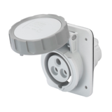 10° ANGLED FLUSH-MOUNTING SOCKET-OUTLET HP - IP66/IP67 - 3P+E 16A TRANSFORMER 50/60HZ - GREY - 12H - SCREW WIRING