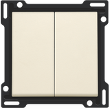 Finishing set for two-circuit switch, two-way switch + N.O. push butto