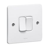 Synergy™ - Single pole switch - 2 gang - 2 way - 10 AX 250 V~ - White