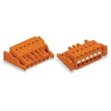 1-conductor female connector push-button Push-in CAGE CLAMP® orange