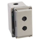 Allen-Bradley 800H-2HZ4Y Push Button Enclosure, Two 30mm Push Button hole, Fiberglass, Type 4/4X/13