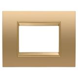 LUX PLATE - IN METAL - 3 MODULES - GOLD - INNER FRAME MATT GOLD - CHORUSMART