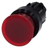 Illuminated mushroom pushbutton, 22 mm, round, plastic, red, 30 mm, 3SU1001-1AD20-0AA0-Z Y12