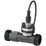 QVE2000.010 - Flow sensor made from fiber-glass reinforced plastic for liquids in DN 10 pipes, DC Output: 0...10 V