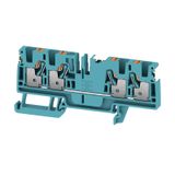 Feed-through terminal block, PUSH IN, 4 mm², 800 V, 32 A, Number of co