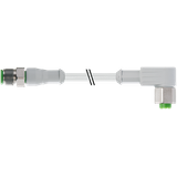 M12 male 0° / M12 female 90° A-cod. F&B PVC 4x0.34 gy UL/CSA 20m