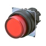 Pushbutton A22NZ 22 dia., bezel plastic, projected, momentary, cap col