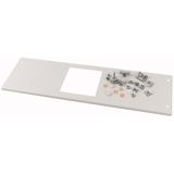 Front cover, +mounting kit, for NZM3, horizontal, 4p, HxW=300x600mm, grey