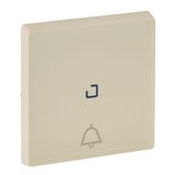 Cover plate Valena Life - illuminated push-button - bell symbol - ivory