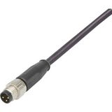 M12 Cable Assembly A-cod st/- m/- 5,0m