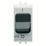 MINIATURE CIRCUIT BREAKER - C CHARACTERISTIC - 1P 10A 230Vac - 1 MODULE - SATIN WHITE - CHORUSMART