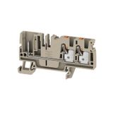 Feed-through terminal block, PUSH IN, 4 mm², 800 V, 32 A, Number of co